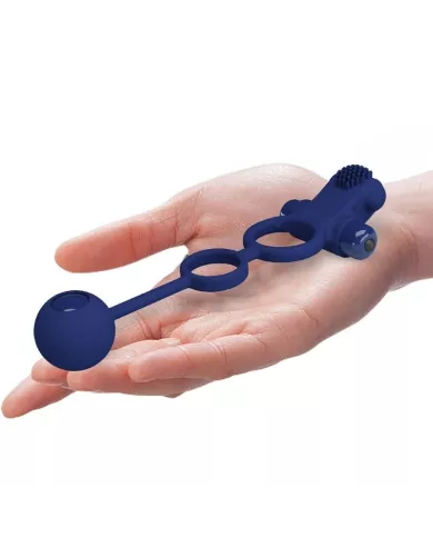 PRETTY LOVE - REMINGTON DOUBLE ANNEAU VIBRANT AVEC PLUG BLEU