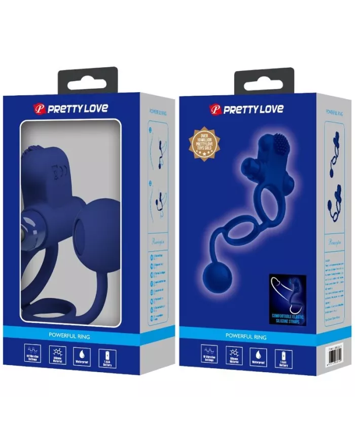 PRETTY LOVE - REMINGTON DOUBLE ANNEAU VIBRANT AVEC PLUG BLEU PRETTY LOVE - REMINGTON DOUBLE ANNEAU VIBRANT AVEC PLUG BLEU