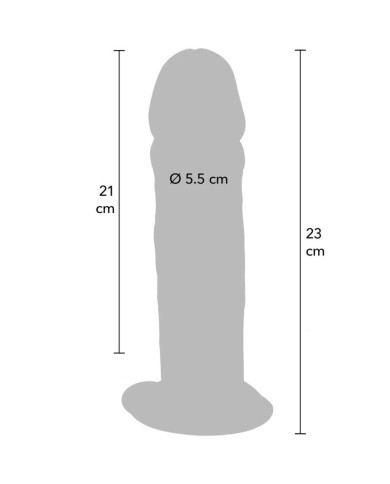 GET REAL - PÉNIS DE LUXE ÉPAIS DOUBLE DENSITÉ EN TPE 23 CM