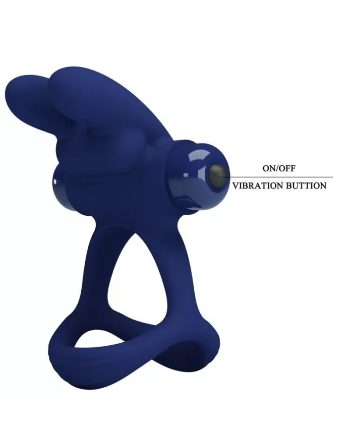 PRETTY LOVE - FRANCISCO DOUBLE ANNEAU VIBRANT LAPIN BLEU PRETTY LOVE - FRANCISCO DOUBLE ANNEAU VIBRANT LAPIN BLEU