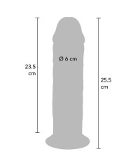 GET REAL - PÉNIS DE LUXE ÉPAIS DOUBLE DENSITÉ EN TPE 25,5 CM