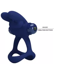 PRETTY LOVE - FRANCISCO DOUBLE ANNEAU VIBRANT LAPIN BLEU PRETTY LOVE - FRANCISCO DOUBLE ANNEAU VIBRANT LAPIN BLEU