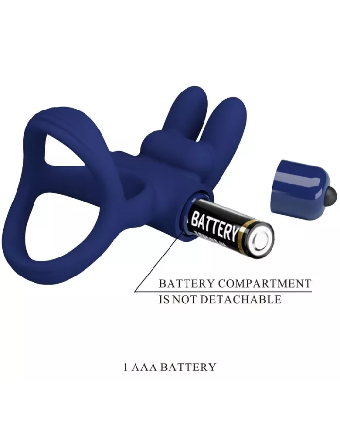 PRETTY LOVE - FRANCISCO DOUBLE ANNEAU VIBRANT LAPIN BLEU PRETTY LOVE - FRANCISCO DOUBLE ANNEAU VIBRANT LAPIN BLEU