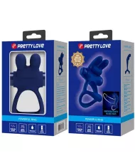PRETTY LOVE - FRANCISCO DOUBLE ANNEAU VIBRANT LAPIN BLEU PRETTY LOVE - FRANCISCO DOUBLE ANNEAU VIBRANT LAPIN BLEU