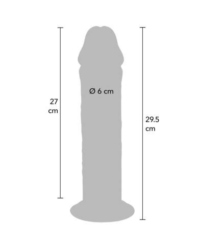 GET REAL - PÉNIS DE LUXE ÉPAIS DOUBLE DENSITÉ EN TPE 29,5 CM