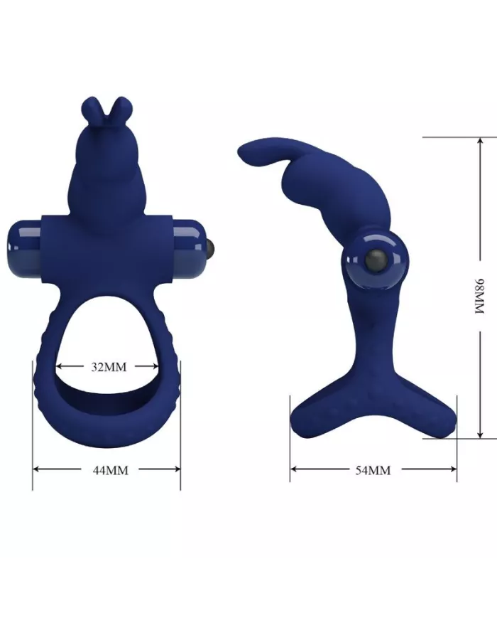 PRETTY LOVE - LUCHITO DOUBLE ANNEAU VIBRANT LAPIN BLEU PRETTY LOVE - LUCHITO DOUBLE ANNEAU VIBRANT LAPIN BLEU