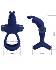 PRETTY LOVE - LUCHITO DOUBLE ANNEAU VIBRANT LAPIN BLEU PRETTY LOVE - LUCHITO DOUBLE ANNEAU VIBRANT LAPIN BLEU