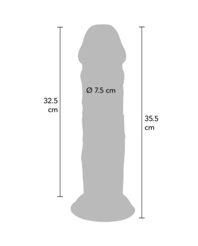 GET REAL - PÉNIS DE LUXE ÉPAIS DOUBLE DENSITÉ EN TPE 35,5 CM