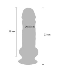 GET REAL - PÉNIS RÉALISTE DE LUXE AVEC TESTICULES EXTRA ÉPAIS DE 23 CM