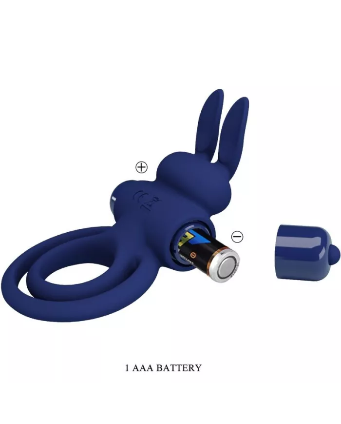 PRETTY LOVE - DAREY DOUBLE ANNEAU VIBRANT LAPIN BLEU PRETTY LOVE - DAREY DOUBLE ANNEAU VIBRANT LAPIN BLEU