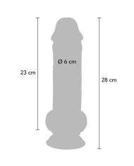 GET REAL - PÉNIS RÉALISTE DE LUXE AVEC TESTICULES EXTRA ÉPAIS DE 28 CM