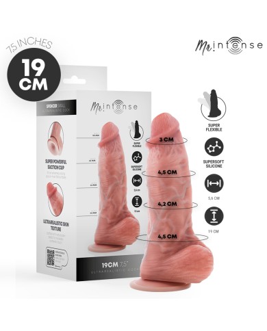 MR INTENSE - PETIT GODEMICHET SPENCER EN SILICONE 19 CM -Ø- 4,5 CM
