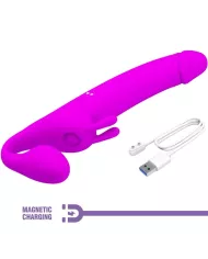 PRETTY LOVE - ZANINI STRAPLESS STRAP-ON 10 VIBRATIONS VIOLET PRETTY LOVE - ZANINI STRAPLESS STRAP-ON 10 VIBRATIONS VIOLET