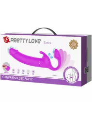 PRETTY LOVE - ZANINI STRAPLESS STRAP-ON 10 VIBRATIONS VIOLET PRETTY LOVE - ZANINI STRAPLESS STRAP-ON 10 VIBRATIONS VIOLET