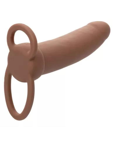 CALEXOTICS - MAXX THICK DOUBLE PÉNÉTRATEUR 10 VIBRATIONS MARRON