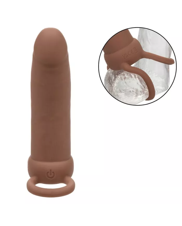 CALEXOTICS - MAXX THICK DOUBLE PÉNÉTRATEUR 10 VIBRATIONS MARRON CALEXOTICS - MAXX THICK DOUBLE PÉNÉTRATEUR 10 VIBRATIONS MARRON