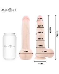 MR INTENSE - BRUCE M GODE EN SILICONE AVEC TESTICULES 20 CM -Ø- 4,5 CM