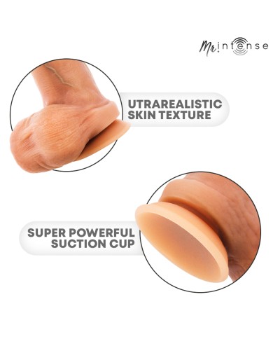 MR INTENSE - BRUCE M GODE EN SILICONE AVEC TESTICULES 20 CM -Ø- 4,5 CM