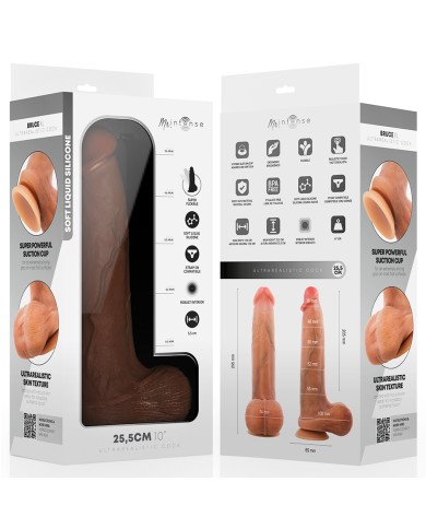 MR INTENSE - BRUCE XL GODEMICHET EN SILICONE AVEC TESTICULES 25,5 CM -Ø- 5,5 CM