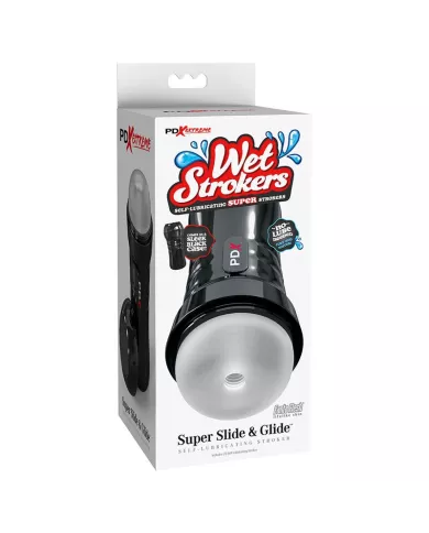 PDX EXTREME - SLIDE & GLIDE MASTURBATEUR AUTOLUBRIFIANT TRANSPARENT