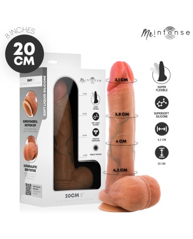 MR INTENSE - GARY M PÉNIS EN SILICONE ULTRA-RÉALISTE AVEC TESTICULES 20 CM -Ø- 4,2 CM