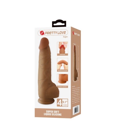 PRETTY LOVE - NAJM GODEMICHET RÉALISTE AVEC VENTOUSE 23,2 CM -Ø- 5,5 CM