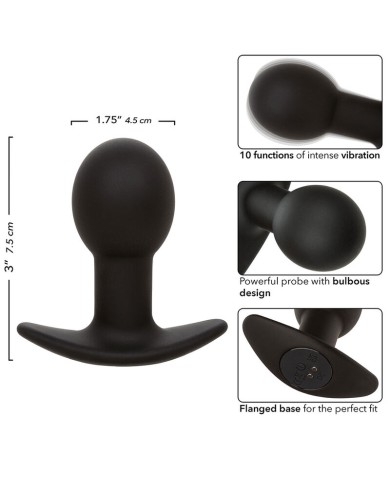 CALEXOTICS - ROCK BOTTOM PLUG ANAL 10 VIBRATIONS SILICONE NOIR