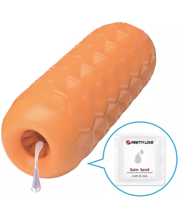 PRETTY LOVE - MASTURBATEUR POUR HOMME À DEUX BOULES ORANGE PRETTY LOVE - MASTURBATEUR POUR HOMME À DEUX BOULES ORANGE