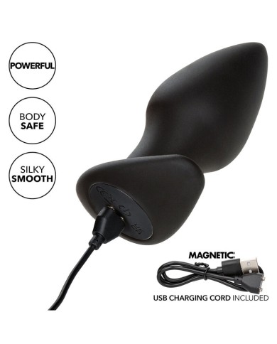 CALEXOTICS - ROCK BOTTOM PLUG ANAL PARFAIT 10 VIBRATIONS SILICONE NOIR