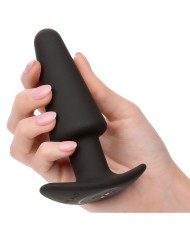 CALEXOTICS - ROCK BOTTOM TAPERED ANAL PLUG 10 VIBRATIONS SILICONE NOIR