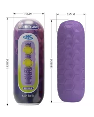 PRETTY LOVE - MASTURBATEUR POUR HOMME À DEUX BOULES VIOLET PRETTY LOVE - MASTURBATEUR POUR HOMME À DEUX BOULES VIOLET