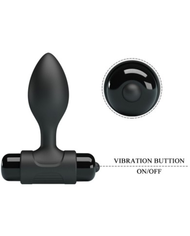 PRETTY LOVE - VIBRA BUTT 10 VIBRATIONS PLUG ANAL NOIR