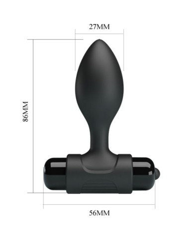 PRETTY LOVE - VIBRA BUTT 10 VIBRATIONS PLUG ANAL NOIR