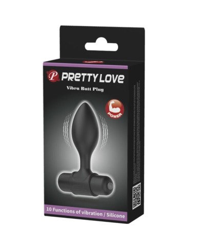 PRETTY LOVE - VIBRA BUTT 10 VIBRATIONS PLUG ANAL NOIR
