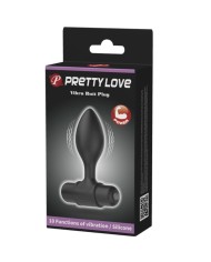 PRETTY LOVE - VIBRA BUTT 10 VIBRATIONS PLUG ANAL NOIR