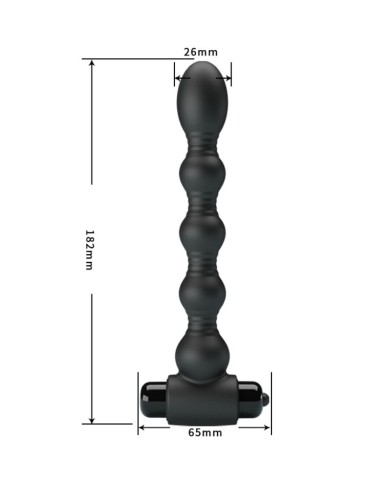PRETTY LOVE - PLUG ANAL LYNN SILICONE 10 VIBRATIONS NOIR