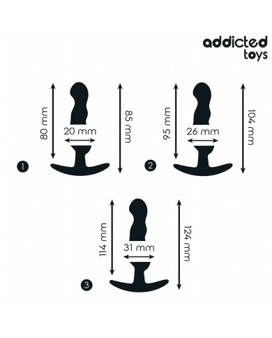 ADDICTED TOYS - LOT DE 3 PLUG ANAL MODÈLE 1