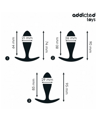 ADDICTED TOYS - LOT DE 3 PLUG ANAL MODÈLE 2