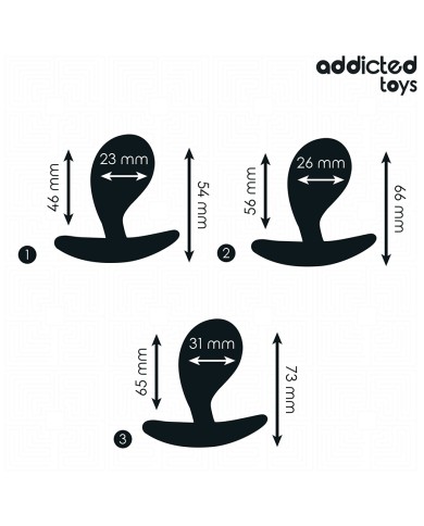 ADDICTED TOYS - LOT DE 3 PLUG ANAL MODÈLE 3