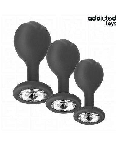 ADDICTED TOYS - LOT DE 3 PLUG ANAL AVEC BIJOU