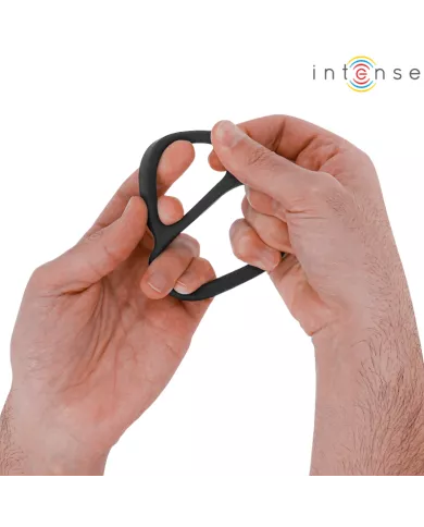 INTENSE - BOBBY DOUBLE ANNEAU PÉNIS EN SILICONE NOIR