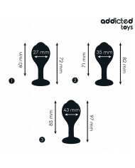 ADDICTED TOYS - LOT DE 3 PLUG ANAL AVEC BIJOU