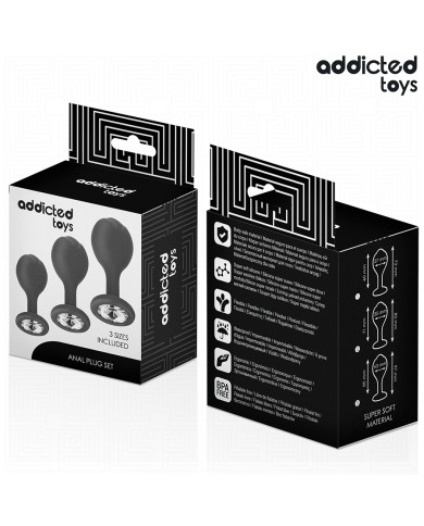 ADDICTED TOYS - LOT DE 3 PLUG ANAL AVEC BIJOU