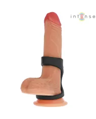 INTENSE - THEO ANNEAU PÉNIS DOUBLE SILICONE NOIR MODÈLE 3