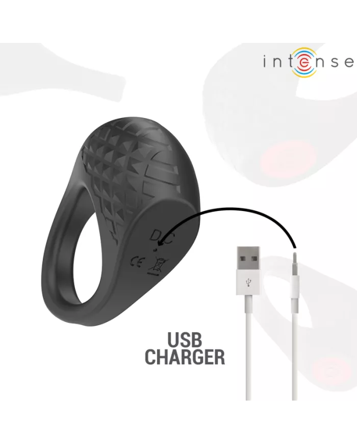 INTENSE - CLOVER VIBRATEUR ANNEAU PÉNIS 10 VIBRATIONS NOIR