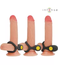 INTENSE - ALEX VIBRATEUR DOUBLE ANNEAU PÉNIS 10 VIBRATIONS NOIR
