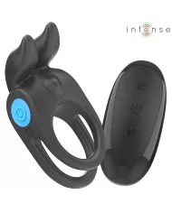 INTENSE - SAM VIBRATEUR DOUBLE ANNEAU PÉNIS 10 VIBRATIONS NOIR