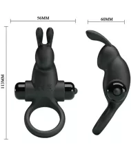 PRETTY LOVE - ANNEAU VIBRANT + STIMULATEUR DE CLITORIS RABBIT 10 VIBRATIONS NOIR PRETTY LOVE - ANNEAU VIBRANT + STIMULATEUR DE CLITORIS RABBIT 10 VIBRATIONS NOIR