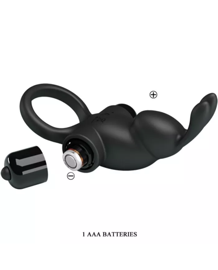 PRETTY LOVE - ANNEAU VIBRANT + STIMULATEUR DE CLITORIS RABBIT 10 VIBRATIONS NOIR PRETTY LOVE - ANNEAU VIBRANT + STIMULATEUR DE CLITORIS RABBIT 10 VIBRATIONS NOIR