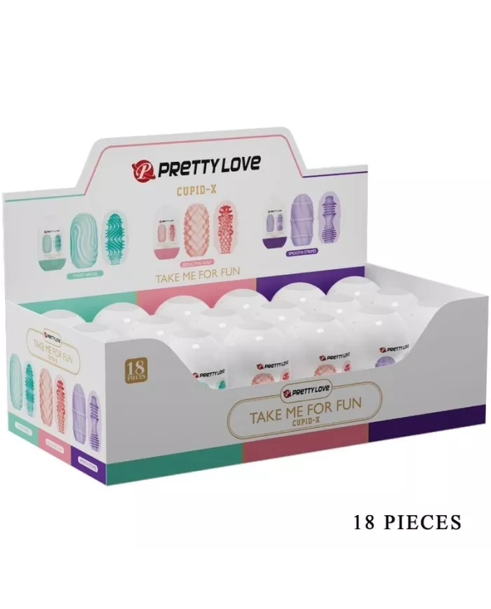 PRETTY LOVE - CUPID X 18 MASTURBATEURS POUR HOMMES DIFFÉRENTES TEXTURES